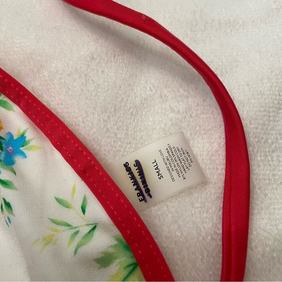 New! Frankie's Bikinis Nick Triangle Bikini Top tropical floral 1021 - Picture 4 of 8